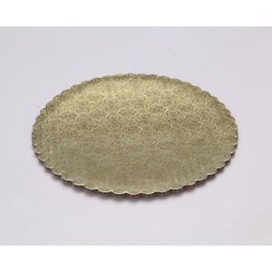 C-Flute Gold/Kraft Scalloped Cake Circles