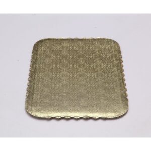 Single Wall Gold/Kraft Scalloped Cake Pads