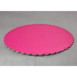 C-Flute Pink Scalloped Cake Circles