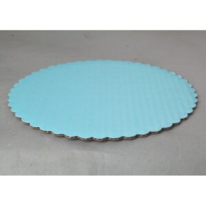 C-Flute T-Blue Scalloped Cake Circles
