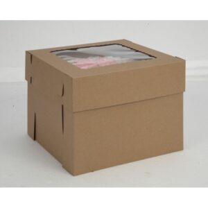 Kraft/Kraft E-Flute Plain Cake Box w/window
